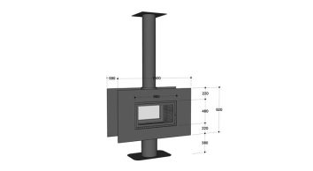 360 Hanging wood fireplace 360 - Image 2