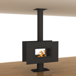 Hanging wood fireplace 360