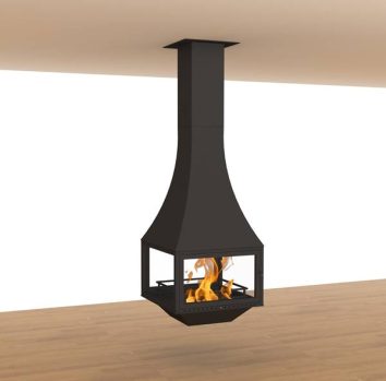 CAMLI GEOMETRIK RENDER Viseći kamin na drva GEOMETRIC - Slika 1