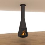 Hanging wood fireplace DROP