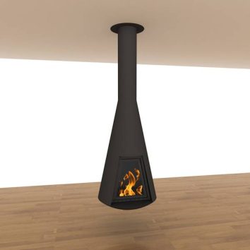 DAMLA RENDER Hanging wood fireplace DROP - Image 1