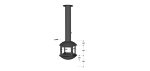 Hanging wood fireplace LANTERN - Image 2