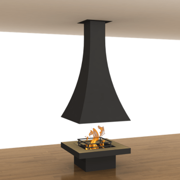 Viseći kamin na drva CURVE - Slika 1