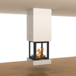 Hanging wood fireplace KOT R