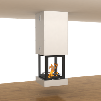 KOTR ASANSOR RENDER Hanging wood fireplace KOT R - Image 1