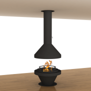 Hanging wood fireplace CUP