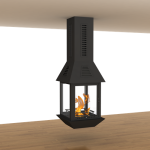 Viseći kamin na drva PYRAMIDE