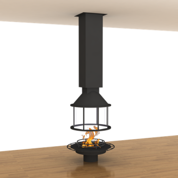 SEKIZGEN ASANSORLU RENDER Viseći kamin na drva OCTAGON A - Slika 1