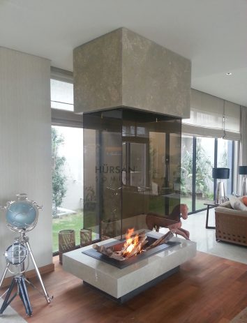 Hanging wood fireplace GLASS CENTRAL - Image 3