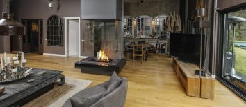 Hanging wood fireplace GLASS CENTRAL - Image 7