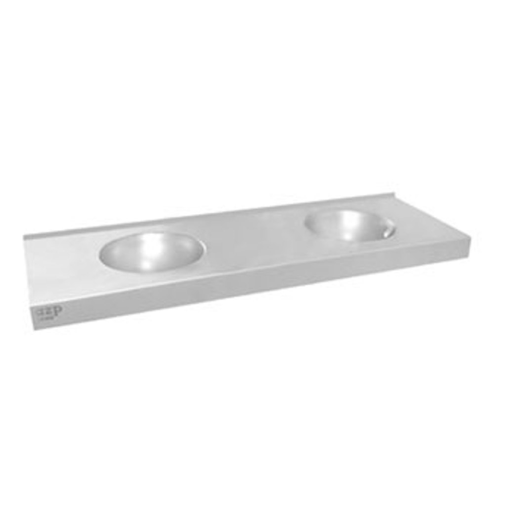 Countertop with stainless steel washbasins - for hanging or installation PUN 01