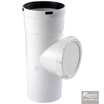 11511_6 (1) Flue T-piece for condensing boilers with measuring point 100mm; PP - Image 1