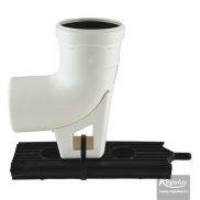 Dimovodno koljeno za kondenzacijske bojlere s nosačem 80mm; PP