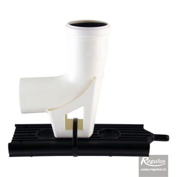 12108_7 Dimovodno koljeno za kondenzacijske bojlere s nosačem 60mm; PP - Slika 1