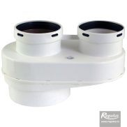 Twin flue adapter 80mm for condensing boilers 80/125