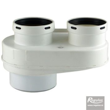 12111_6 (1) Twin flue adapter 80mm with clamp for condensing boilers 60/100 - Image 1