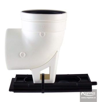 Flue elbow for condensing boilers with 125mm bracket; PP - Image 1