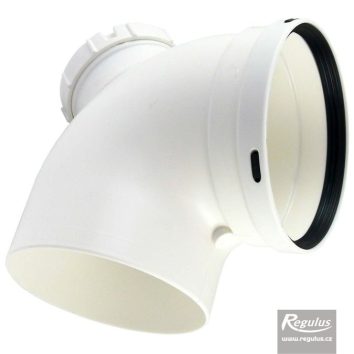 Flue elbow with measuring point for condensing boilers 125/90°; PP - Image 1