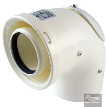 14615_5 Flue elbow with measuring point for condensing boilers 80/125 90°; PP/PP - Image 1
