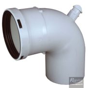 Flue elbow with measuring point for condensing boilers 80/90°; PP