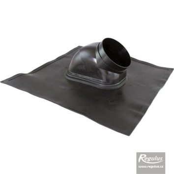 8014_6 Flue edging 125mm for sloped roof, Al, black - Image 1