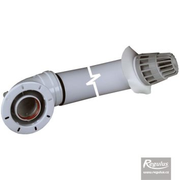 8221_6 Horizontal flue set - pipe 0,75m + elbow 8222 - Image 1