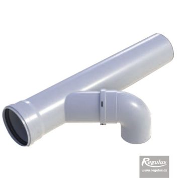 9675_6 Flue pipe 160mm for cascade, with elbow 100/45° - Image 1