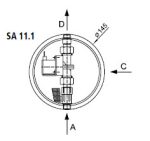 Tuš-panel za automate MAS - priključak na jednu prethodno pomiješanu vodu SA 11 - Slika 2