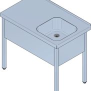 Inox stol s jednim umivaonikom SD 02