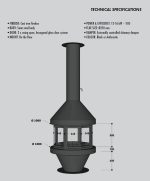 Hanging wood fireplace CUP with glass - Image 2