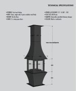 Viseći kamin na drva EKO CENTRAL - Slika 2