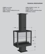 Hanging wood fireplace RECTANGLE - Image 2