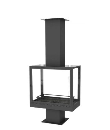 rectangleen-2 Hanging wood fireplace RECTANGLE - Image 1