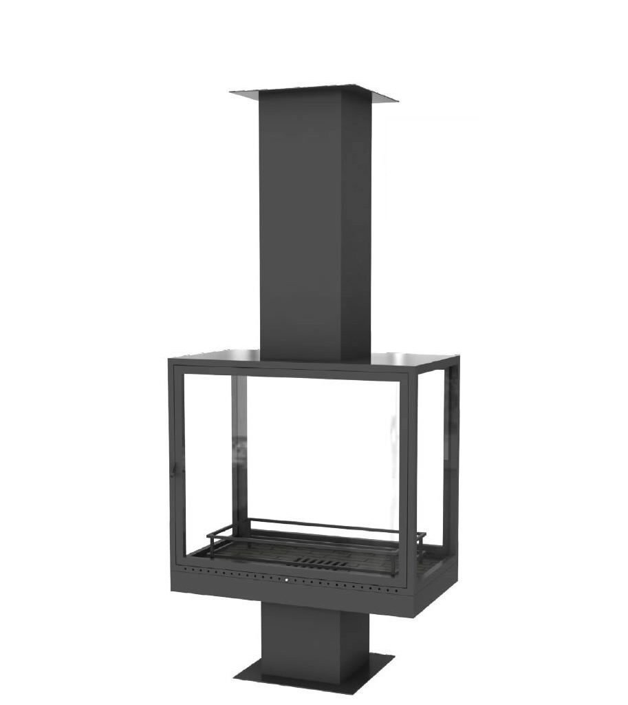 Hanging wood fireplace RECTANGLE