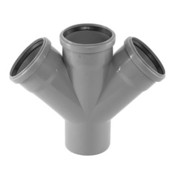 PP račva dvostruka fi 110/110/110/45° - Slika 1