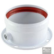 Flange with test point 100mm Al 1,5mm thick