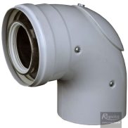Elbow 90° - Al/Fe, inspection hole, 80mm/125mm