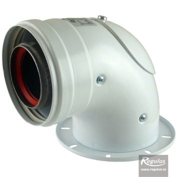 REG 60-100mm 90 Elbow - upsized flange - test points Elbow 90° - wide flange, inspection hole - Image 1