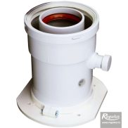 Adapter - rotating plastic flange, condensate trap, test points