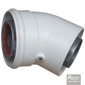 REG 60-100mm Elbow 45 Elbow 45° 60/100mm PP/Al - Image 1