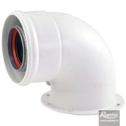 Elbow 90° flanged 60/100mm PP/Al