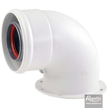 Elbow 90° flanged 60/100mm PP/Al - Image 1