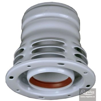 Flue adapter for indoor air intake with flange, 60/100mm to 80mm - Image 1