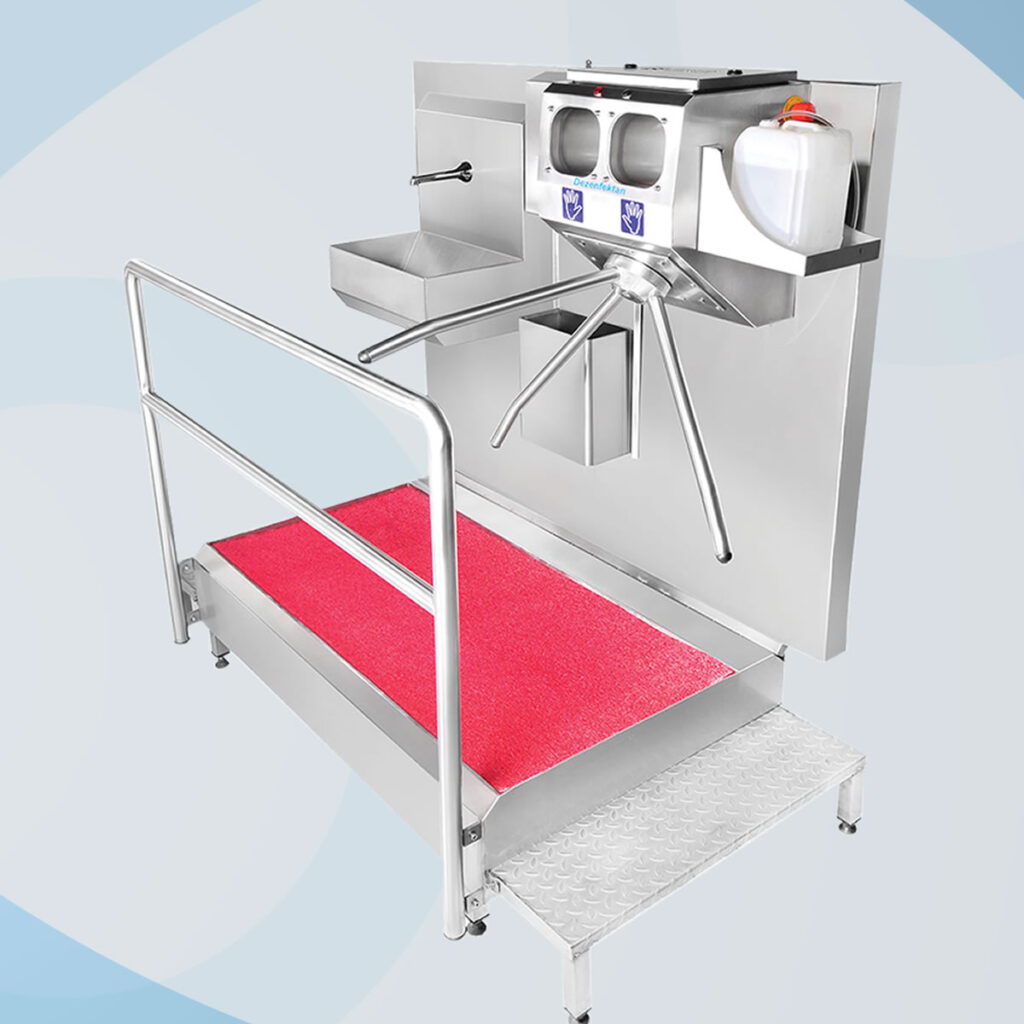 Hygiene barrier with hand basin EPSET