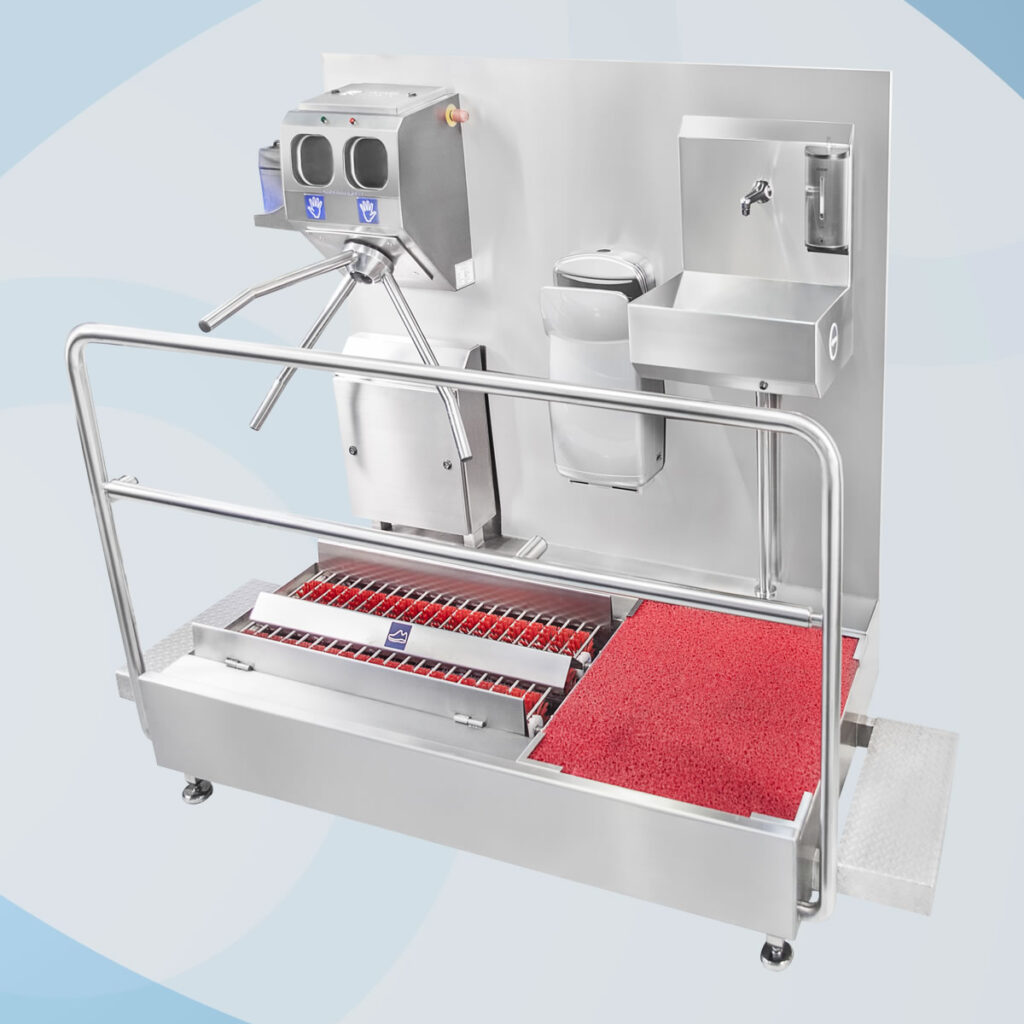 Hygiene barrier with hand basin FEPSET