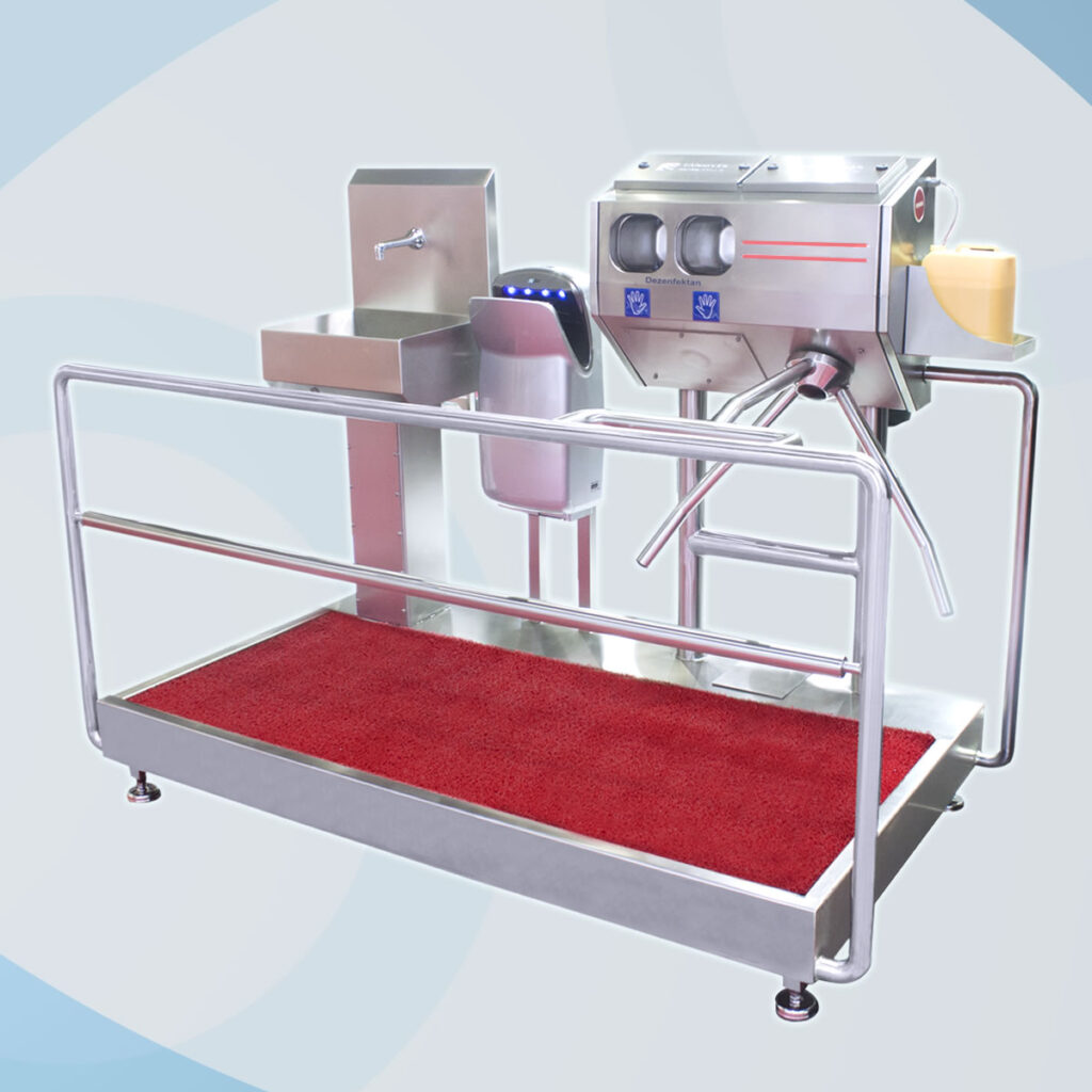 Hygiene barrier with hand basin SA-EPE