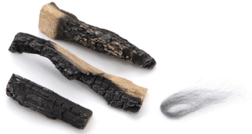 LogScandiPolaris Set keramičkog drva i svjetlećih vlakana - Slika 1