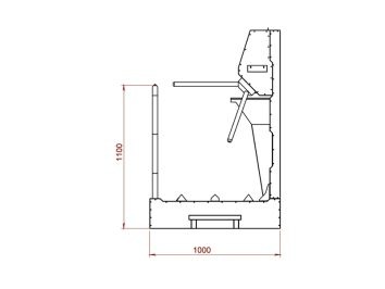 Kompaktna samostojeća higijenska barijera CMH202 - Slika 2